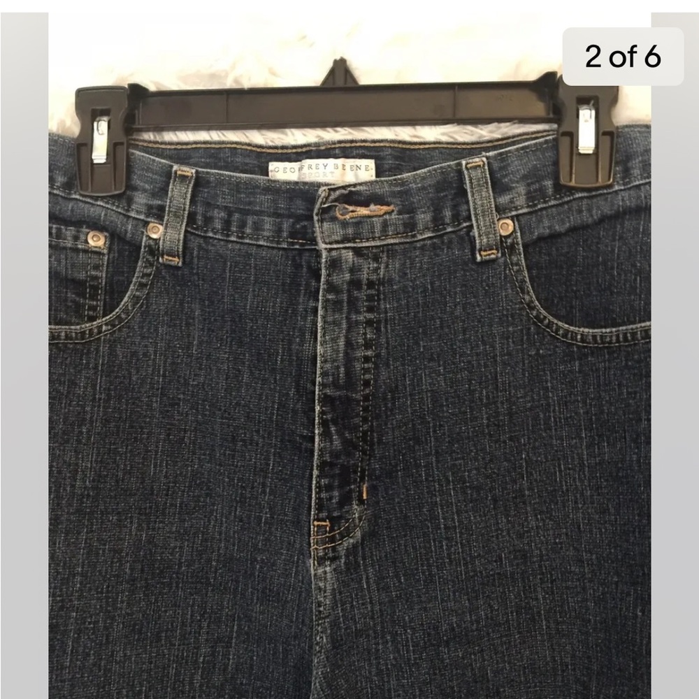 Geoffrey Beene high rise blue jeans
